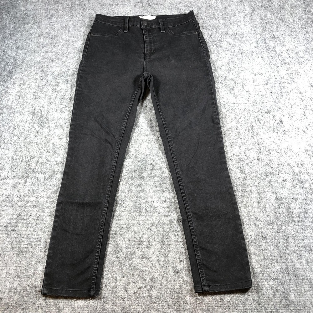 Free People Jeans Womens 27R Black Skinny Stretch Denim Zip Fly Five Pocket
